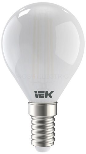 Лампа светодиодная IEK G45 Шар FR Е14 220В 7Вт 805Лм 4000К картинка 